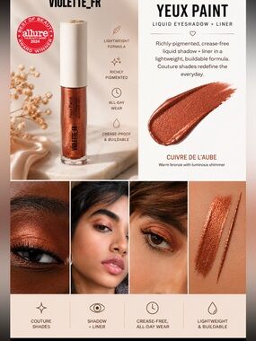 Violette_Fr Cuivre de l’Aube Yeux Paint Liquid Eyeshadow + Liner — Copper Bronze
